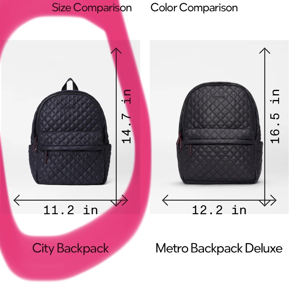 NEW MZ Wallace City Backpack in Anthracite Metallic - Picture 5 of 6